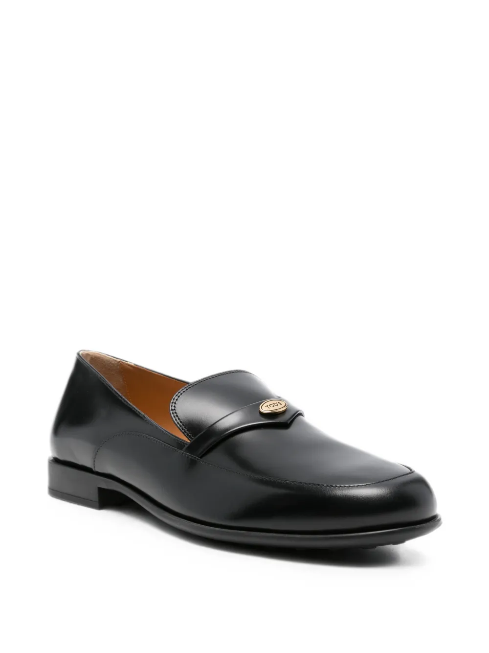 Tod's logo-plaque loafers Zwart