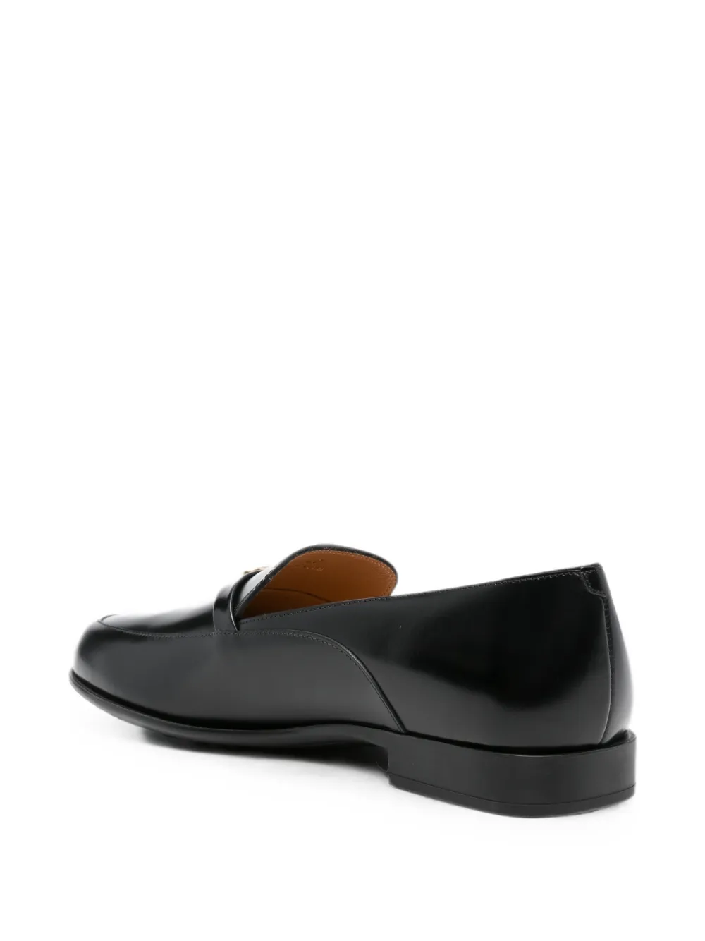 Tod's logo-plaque loafers Zwart