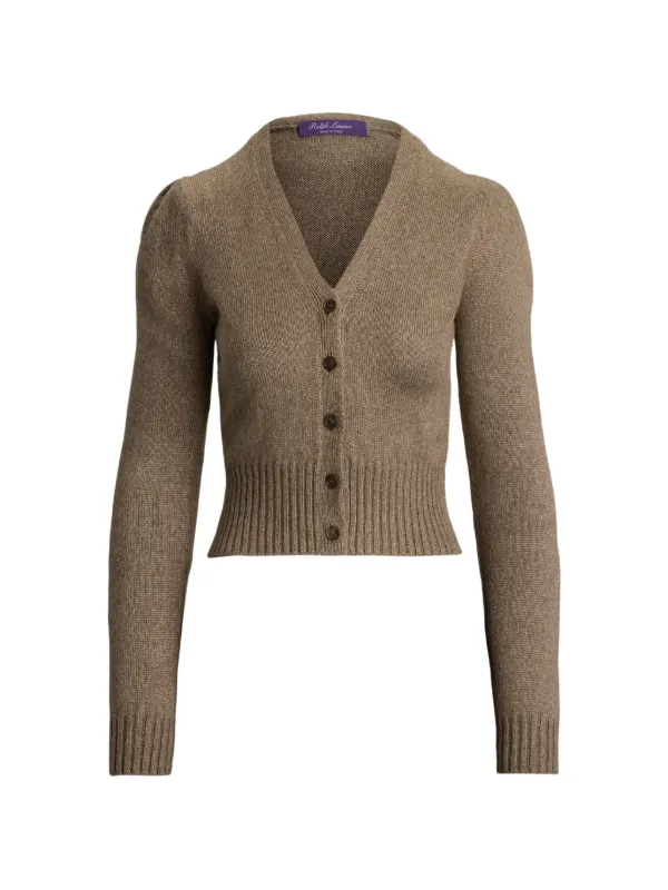 Ralph Lauren Collection Knitted Cardigan in Neutrals