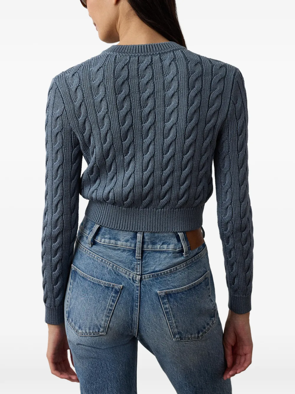 Ralph Lauren Collection Kabelgebreid vest Blauw