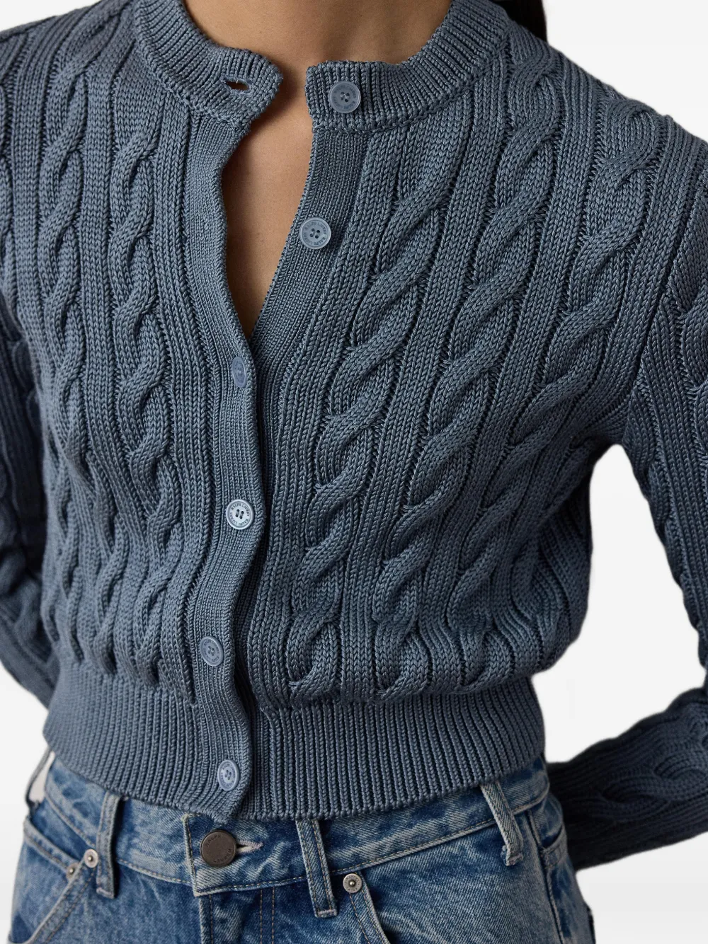 Ralph Lauren Collection Kabelgebreid vest Blauw