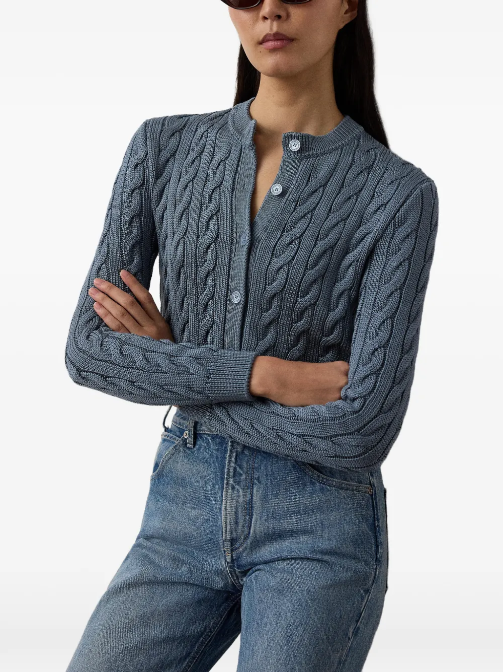 Ralph Lauren Collection Kabelgebreid vest Blauw