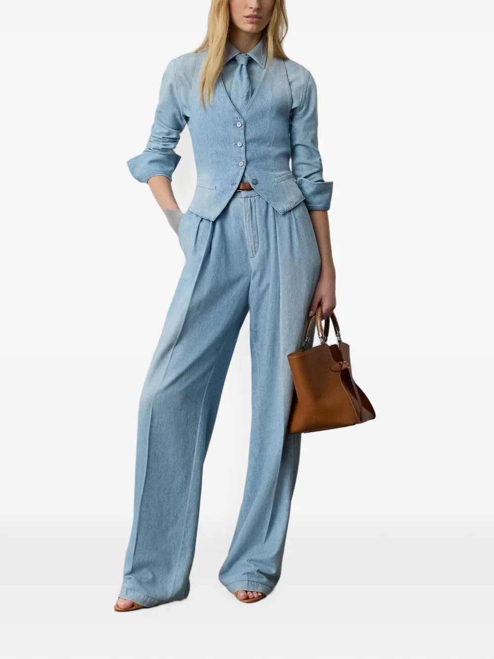 Ralph Lauren Collection Livie denim broek Blauw
