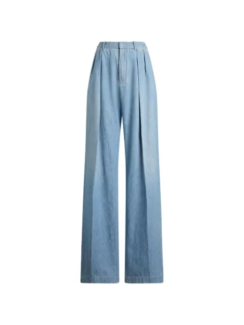 Ralph Lauren Collection Livie pleated straight-leg jeans