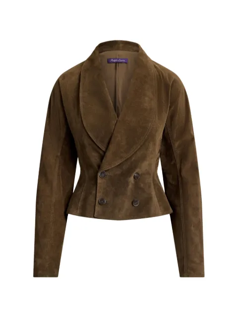 Ralph Lauren Collection Trudie double-breasted suede jacket