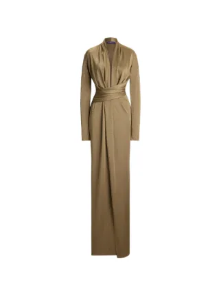ralph lauren jersey maxi dress Collection Ashten metallic-jersey | Gold label-New Release