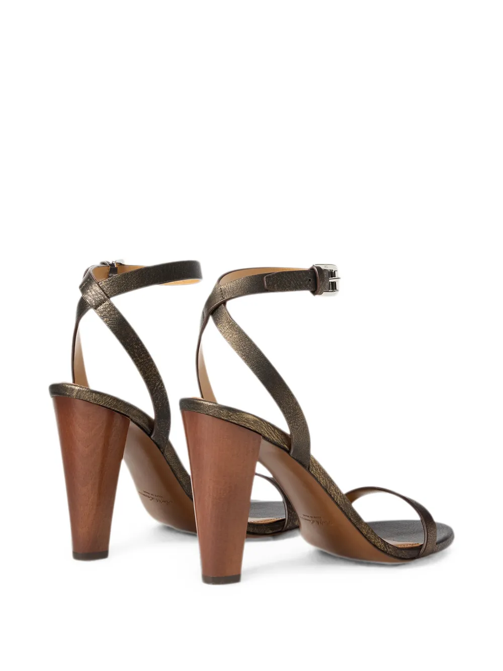 Ralph Lauren Collection Graison strappy leather sandals Goud