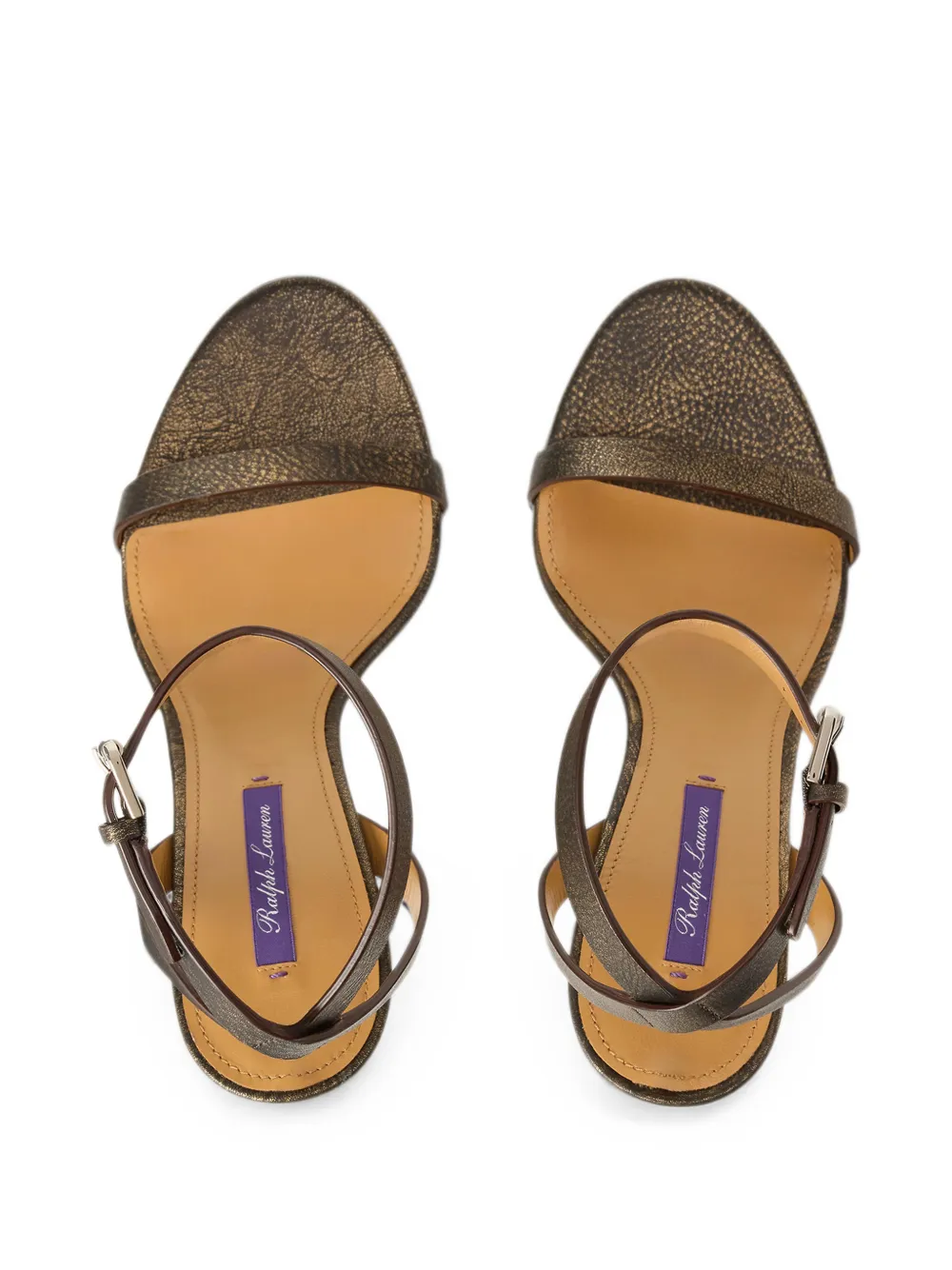 Ralph Lauren Collection Graison strappy leather sandals Goud