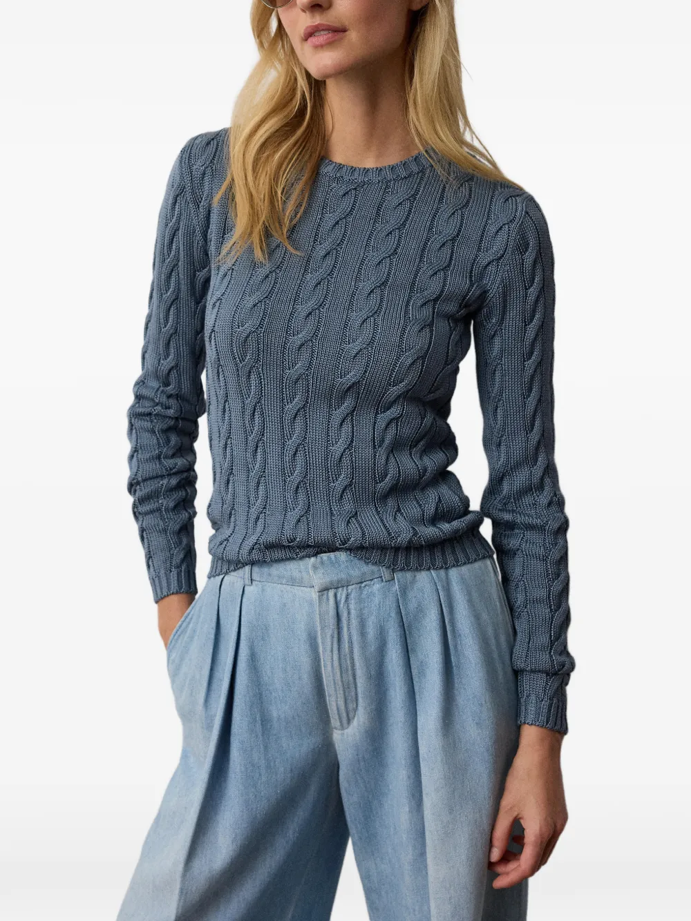 Ralph Lauren Collection Kabelgebreide trui Blauw