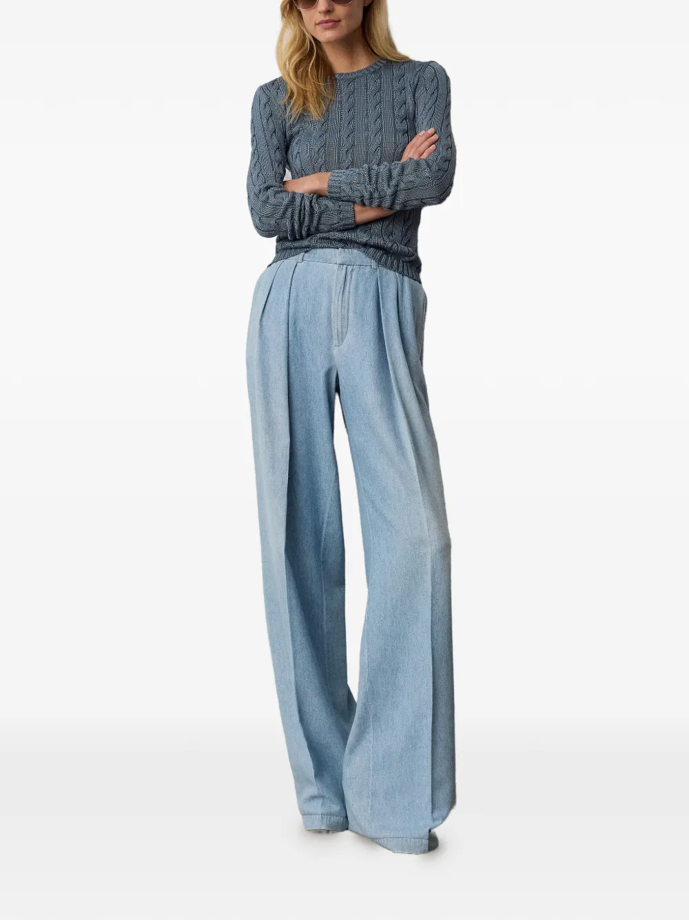 Ralph Lauren Collection Kabelgebreide trui Blauw