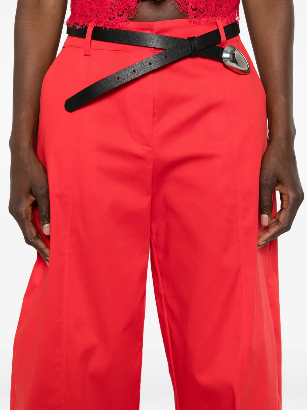 PINKO Pantalon met wijde pijpen Rood