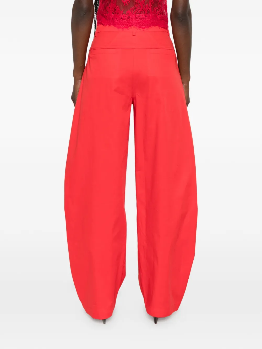 PINKO Pantalon met wijde pijpen Rood