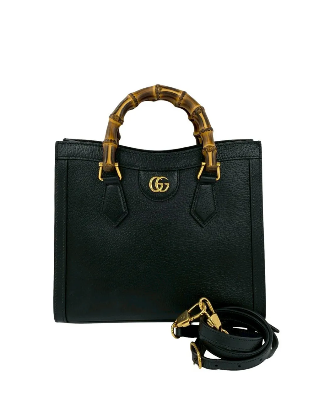 Gucci Pre-Owned Borsa a tracolla Bamboo Diana media in pelle 2016-2026 - Nero