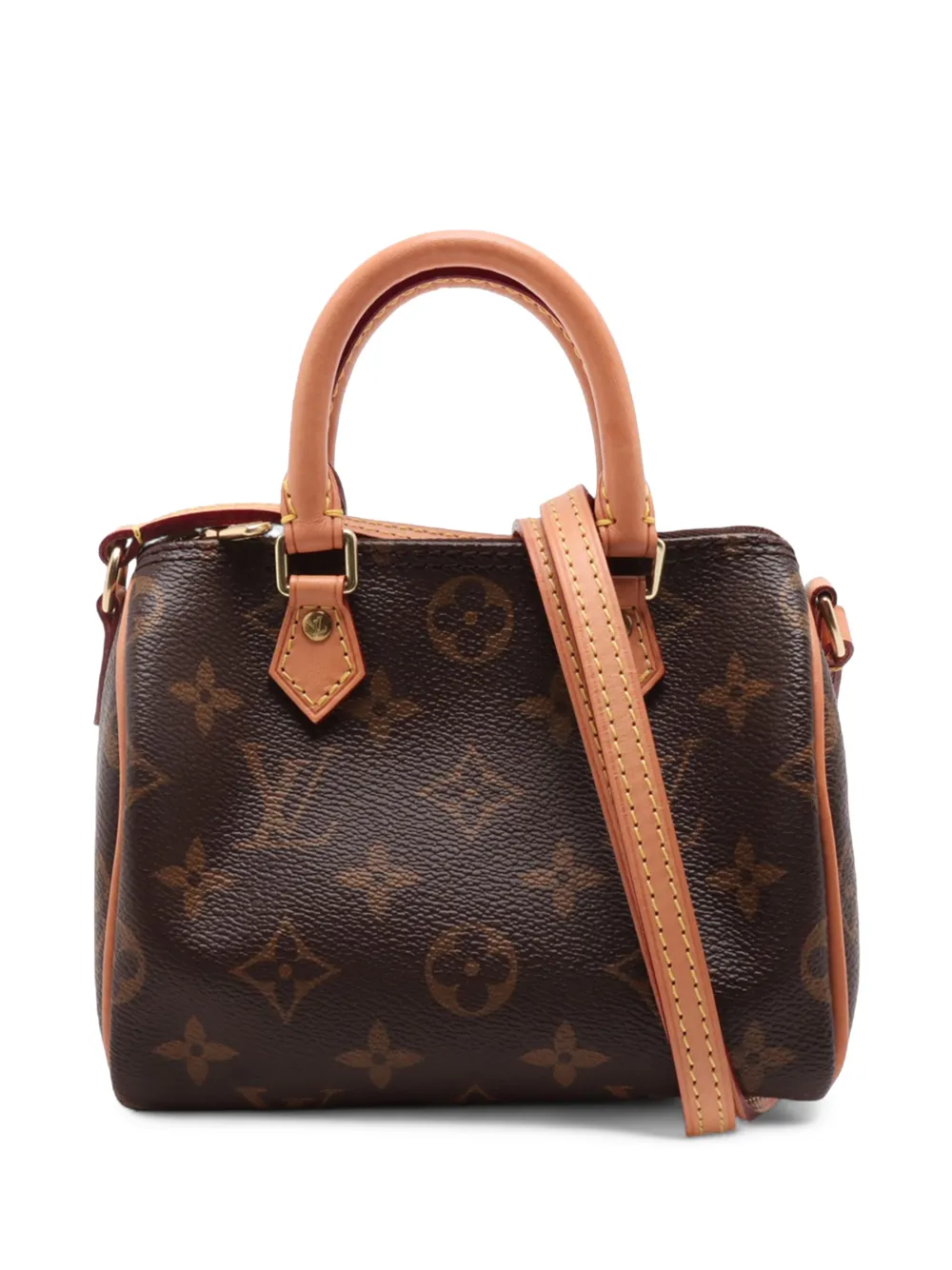 Louis Vuitton Pre-Owned 2015 Monogram Nano Speedy Bandouliere satchel - Marrone