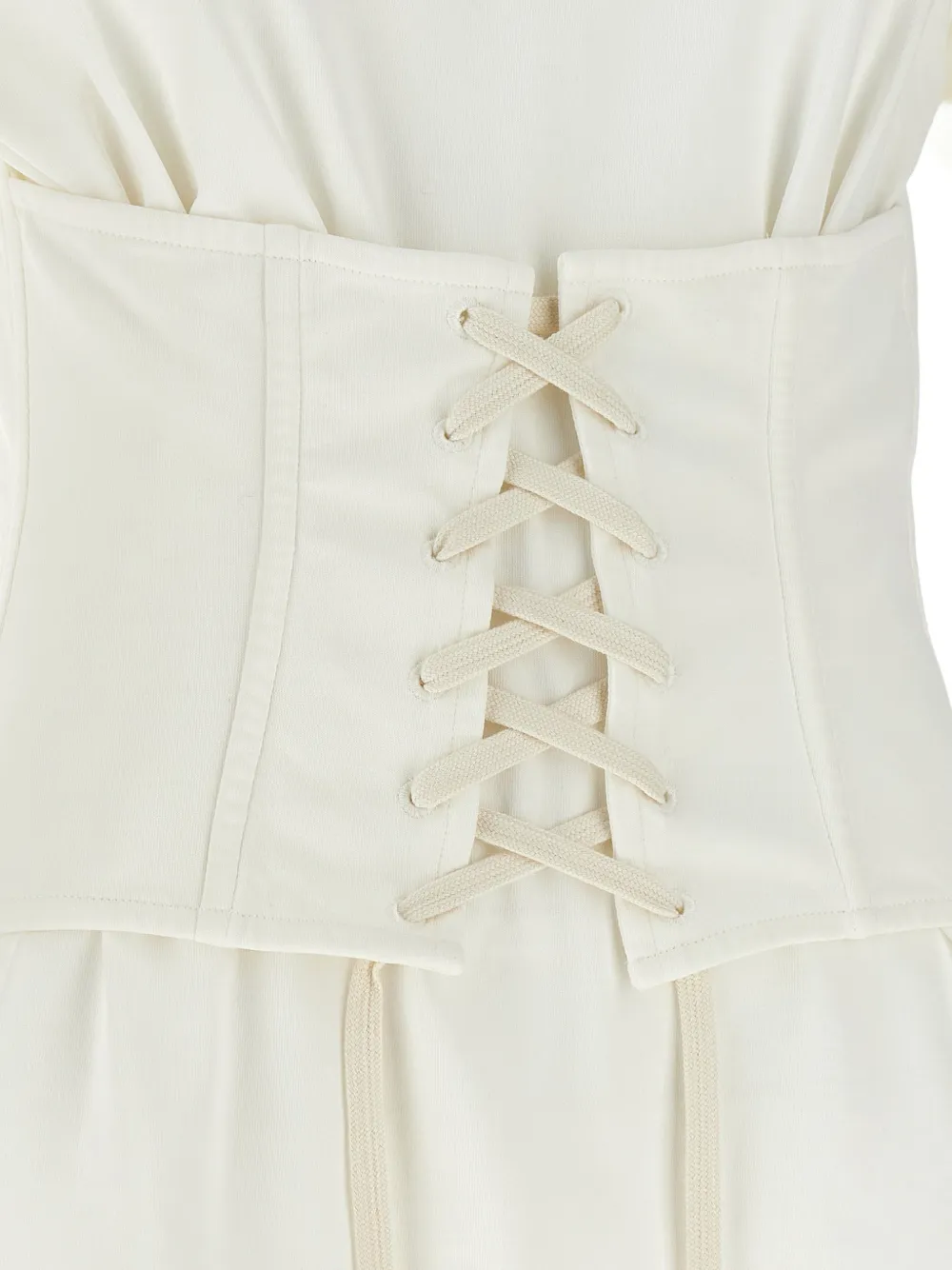Alexander McQueen Korset T-shirt met veters Beige