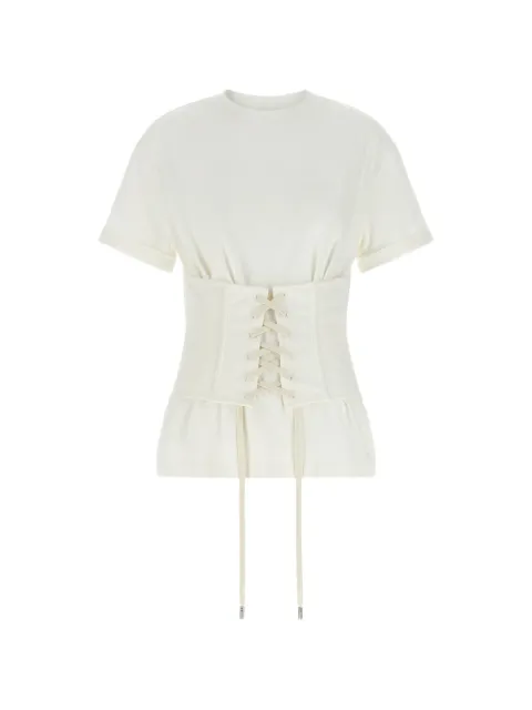 Alexander McQueen lace-up corset T-shirt