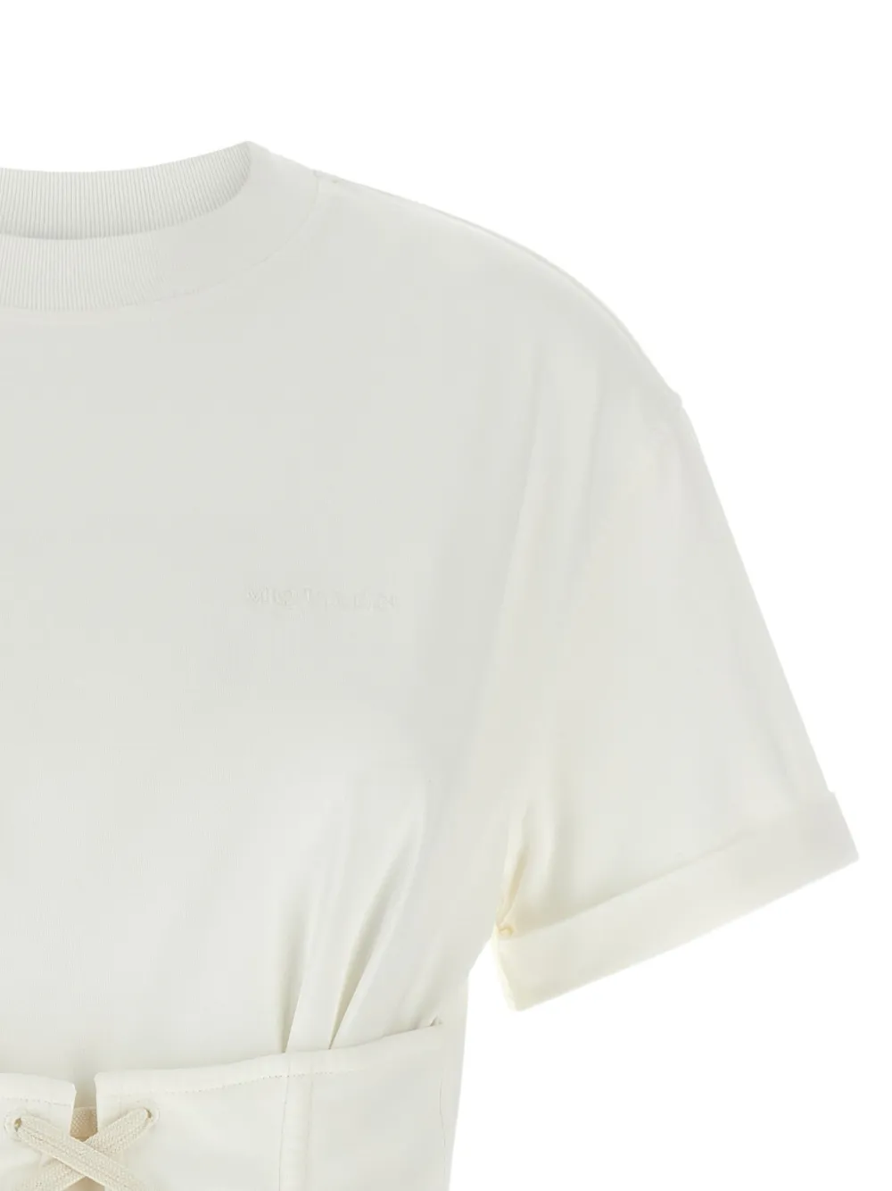 Alexander McQueen Korset T-shirt met veters Beige