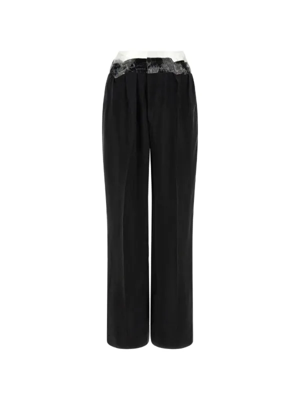Maison Margiela Four-stitch Logo Trousers in Black