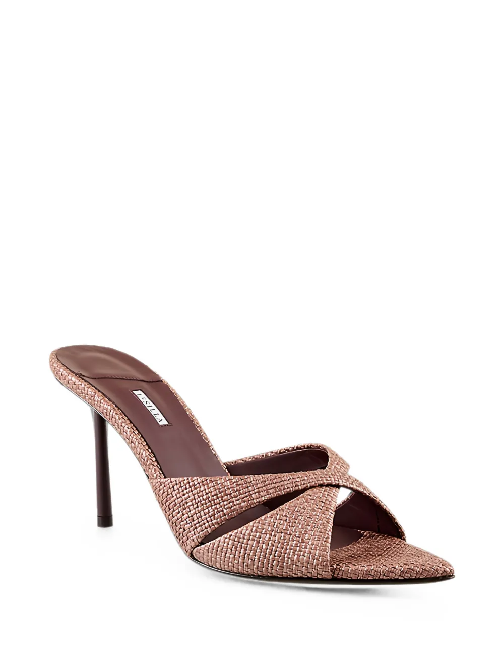 Le Silla Shirley woven crossover-strap heeled sandals Bruin