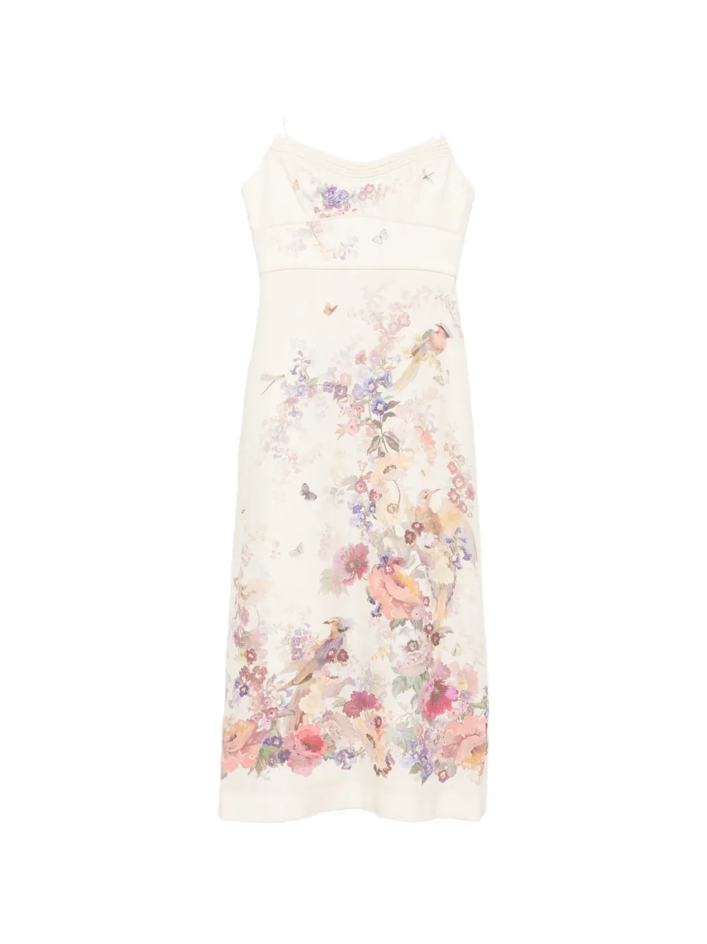 ZIMMERMANN floral-print midi dress - Toni neutri