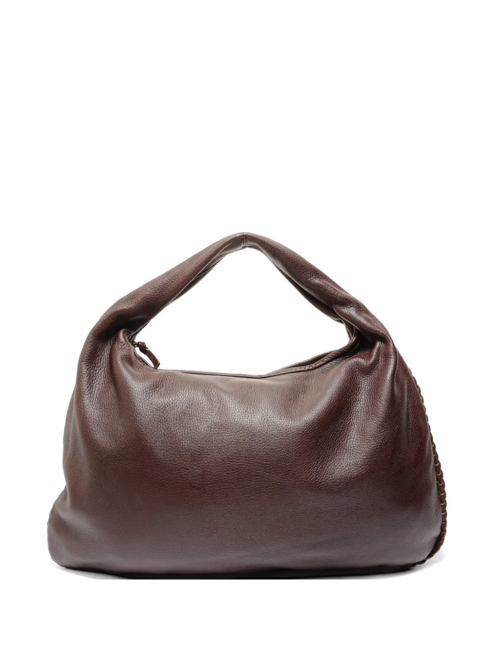 Bottega Veneta Pre-Owned 2000-2010s braided-trim leather handbag - Brown