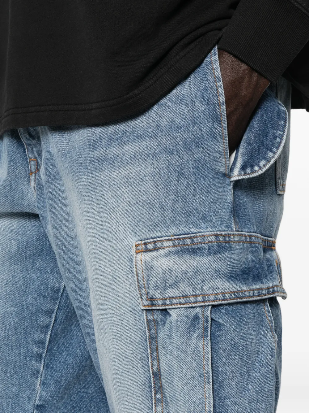 GALLERY DEPT. Cargo gerafelde shorts Blauw