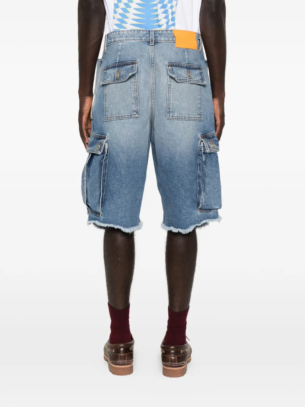 GALLERY DEPT. Cargo gerafelde shorts Blauw