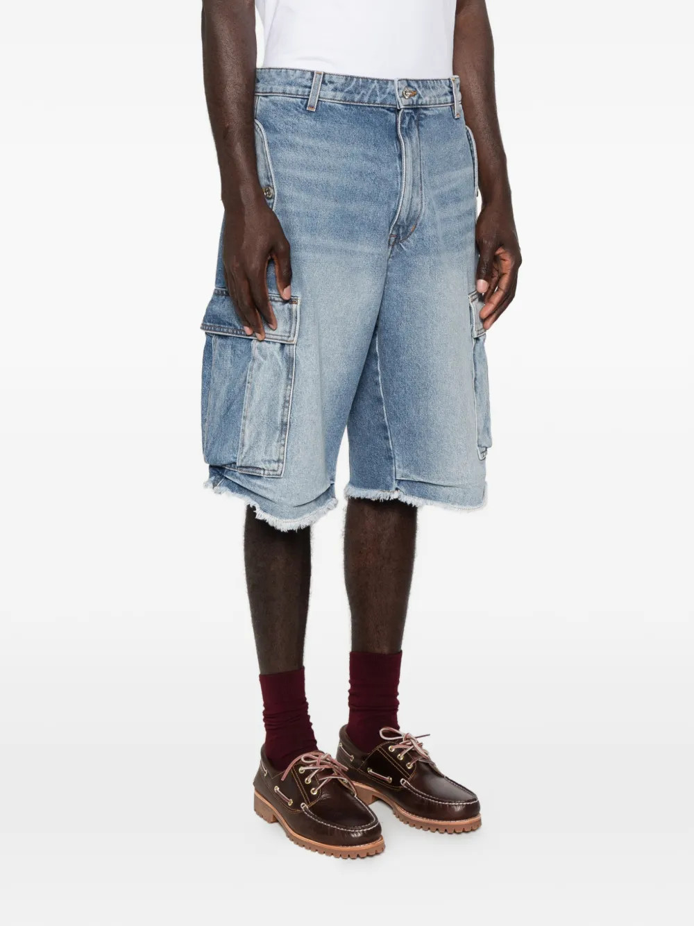 GALLERY DEPT. Cargo gerafelde shorts Blauw