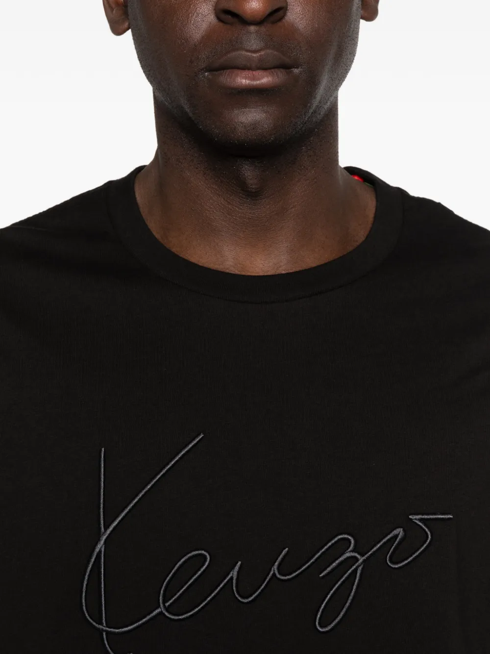 Kenzo T-shirt met geborduurd logo Zwart