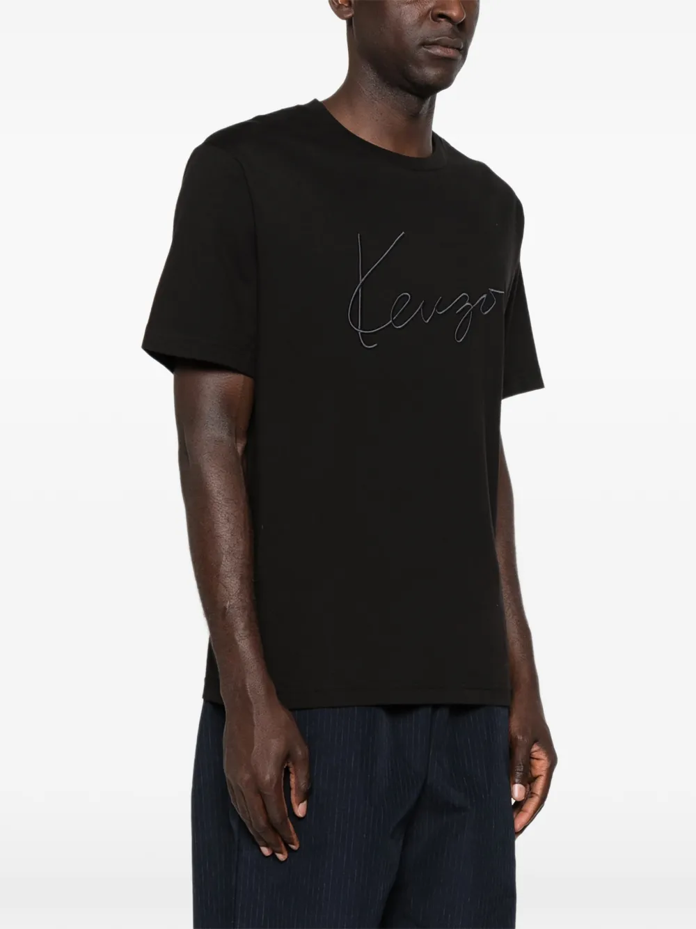 Kenzo T-shirt met geborduurd logo Zwart