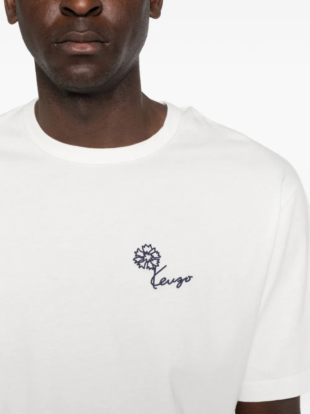 Kenzo floral-print T-shirt Wit