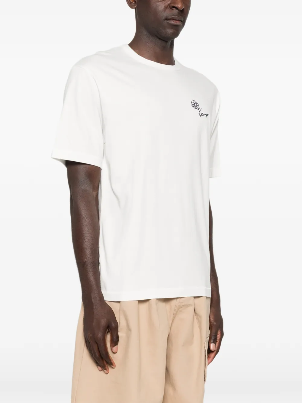 Kenzo floral-print T-shirt Wit