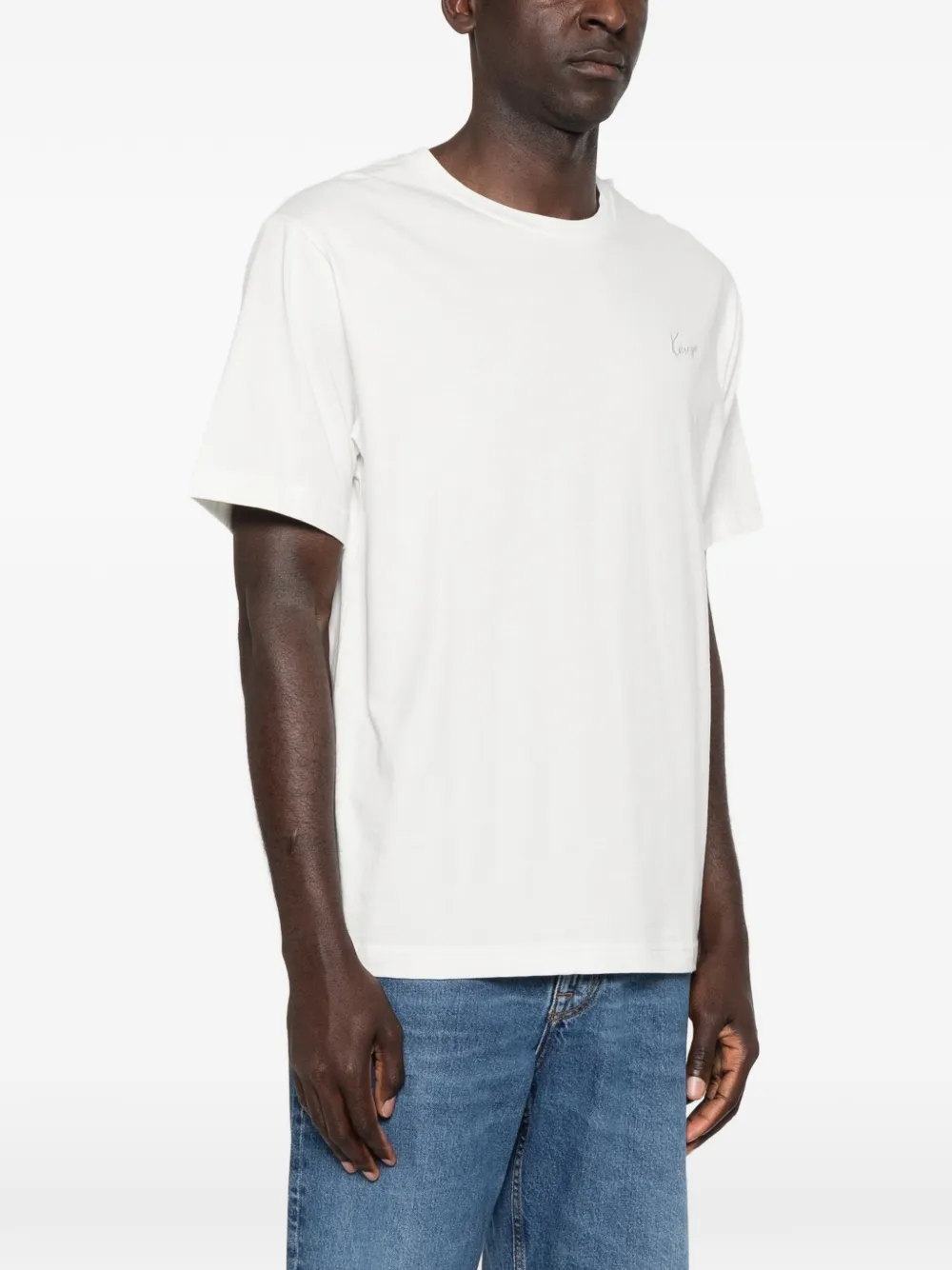Kenzo T-shirt met geborduurd logo Wit
