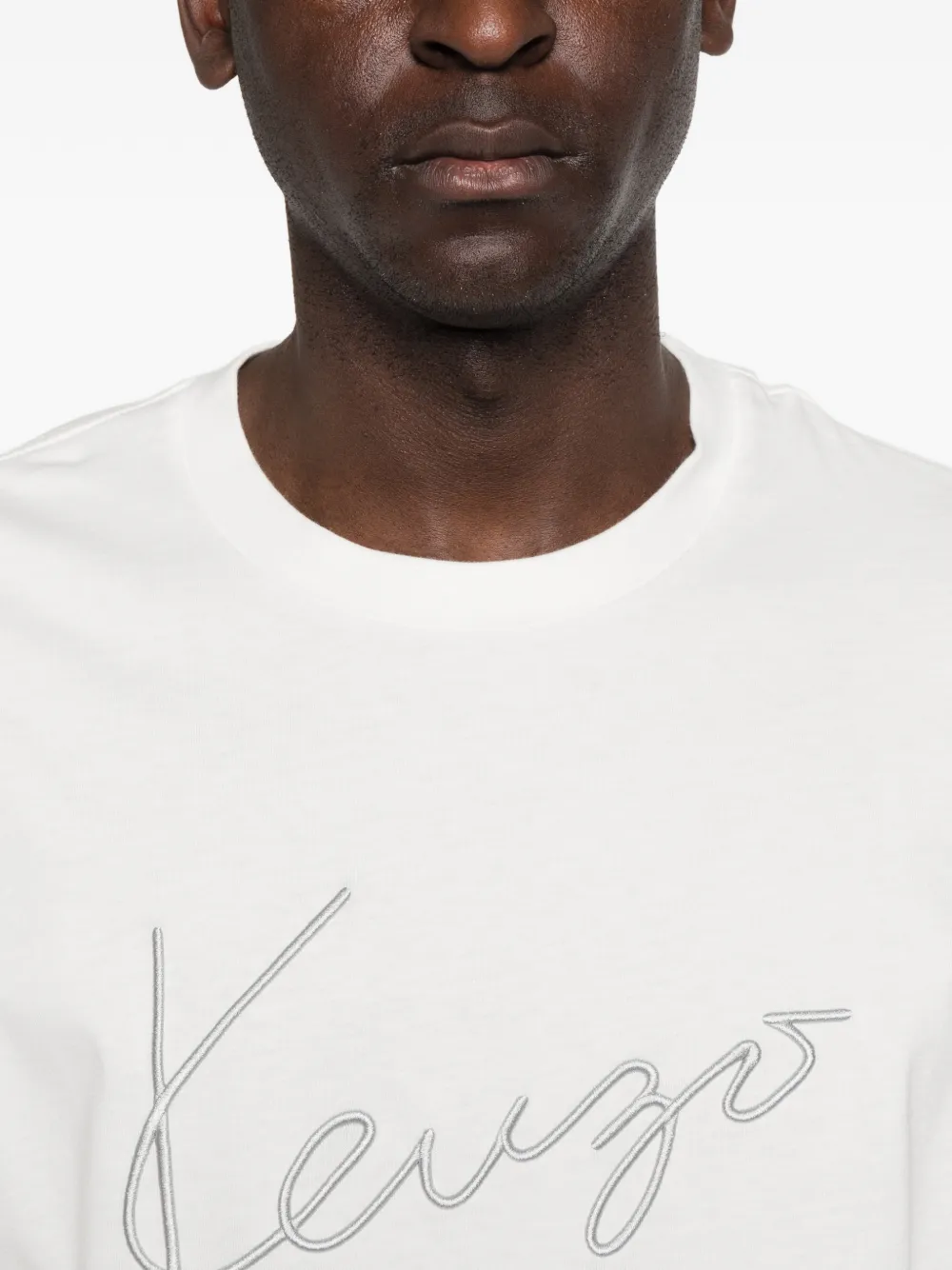 Kenzo T-shirt met geborduurd logo Wit