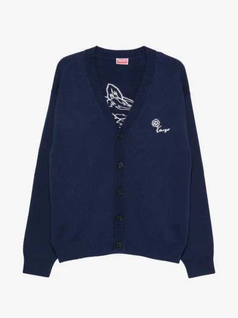 Kenzo floral-embroidered cardigan