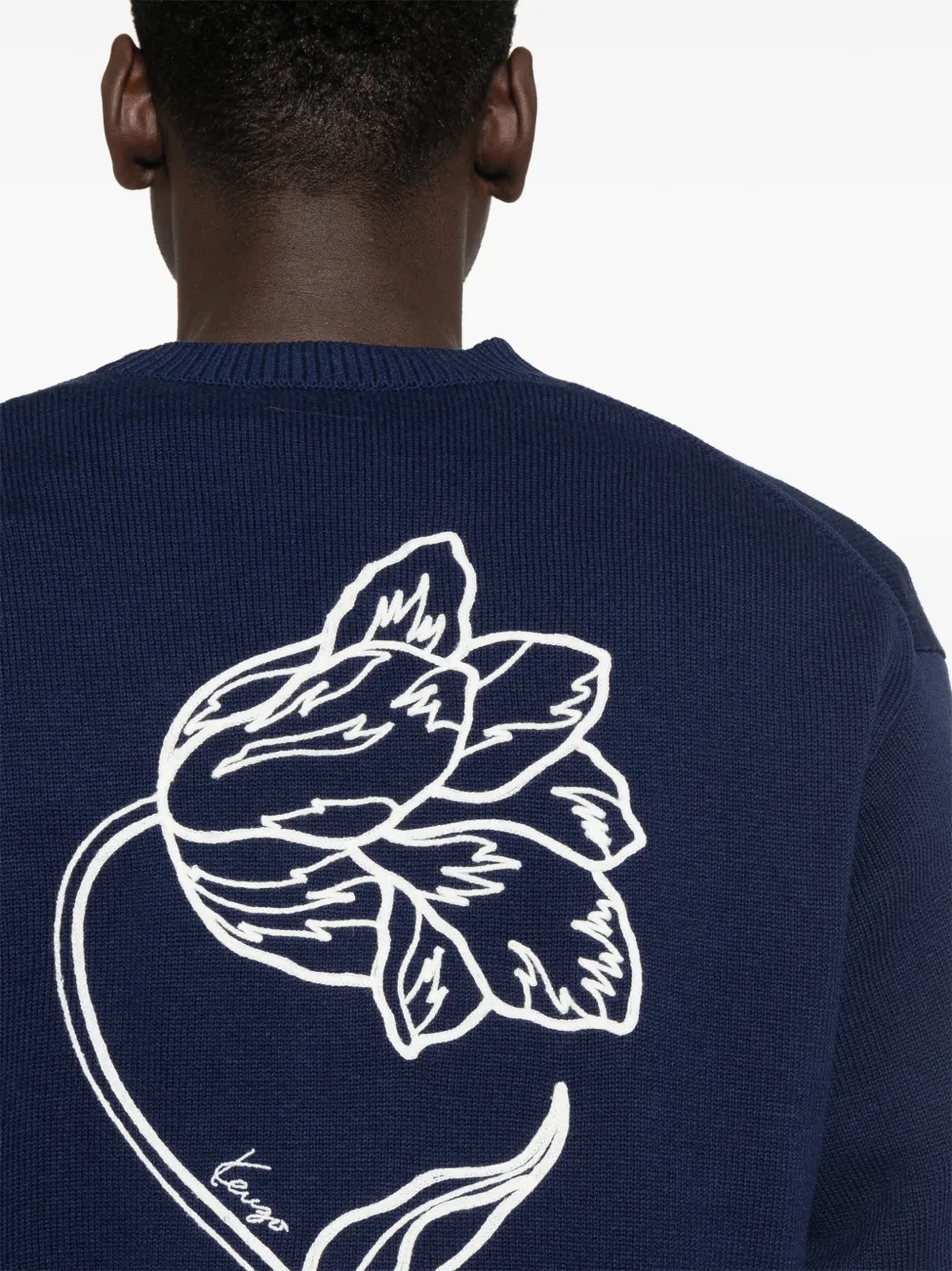 Kenzo Vest met geborduurde bloemen Blauw