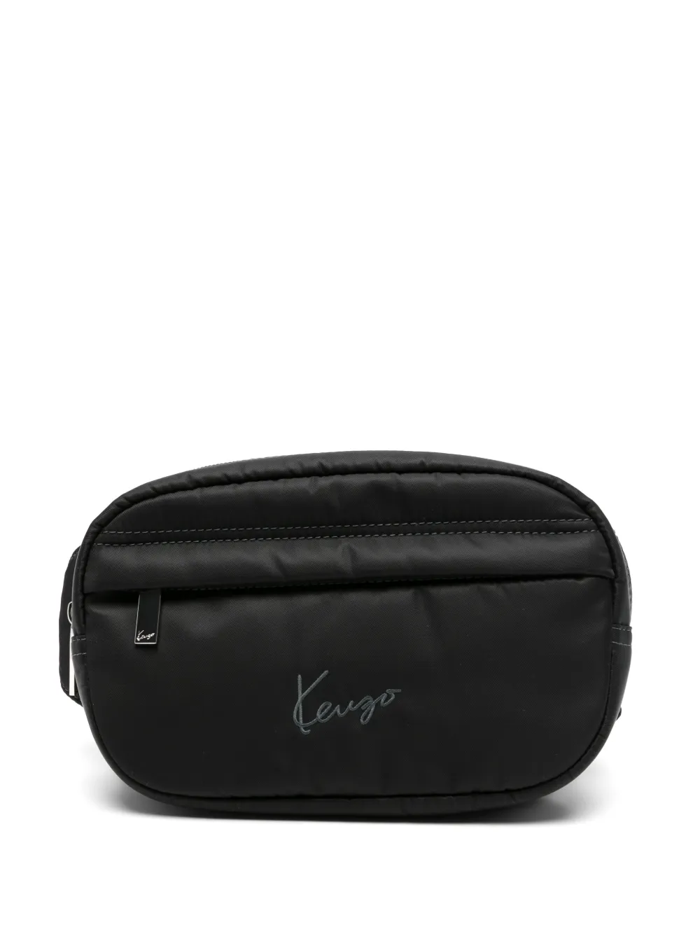 Kenzo logo-embroidered belt bag - Nero