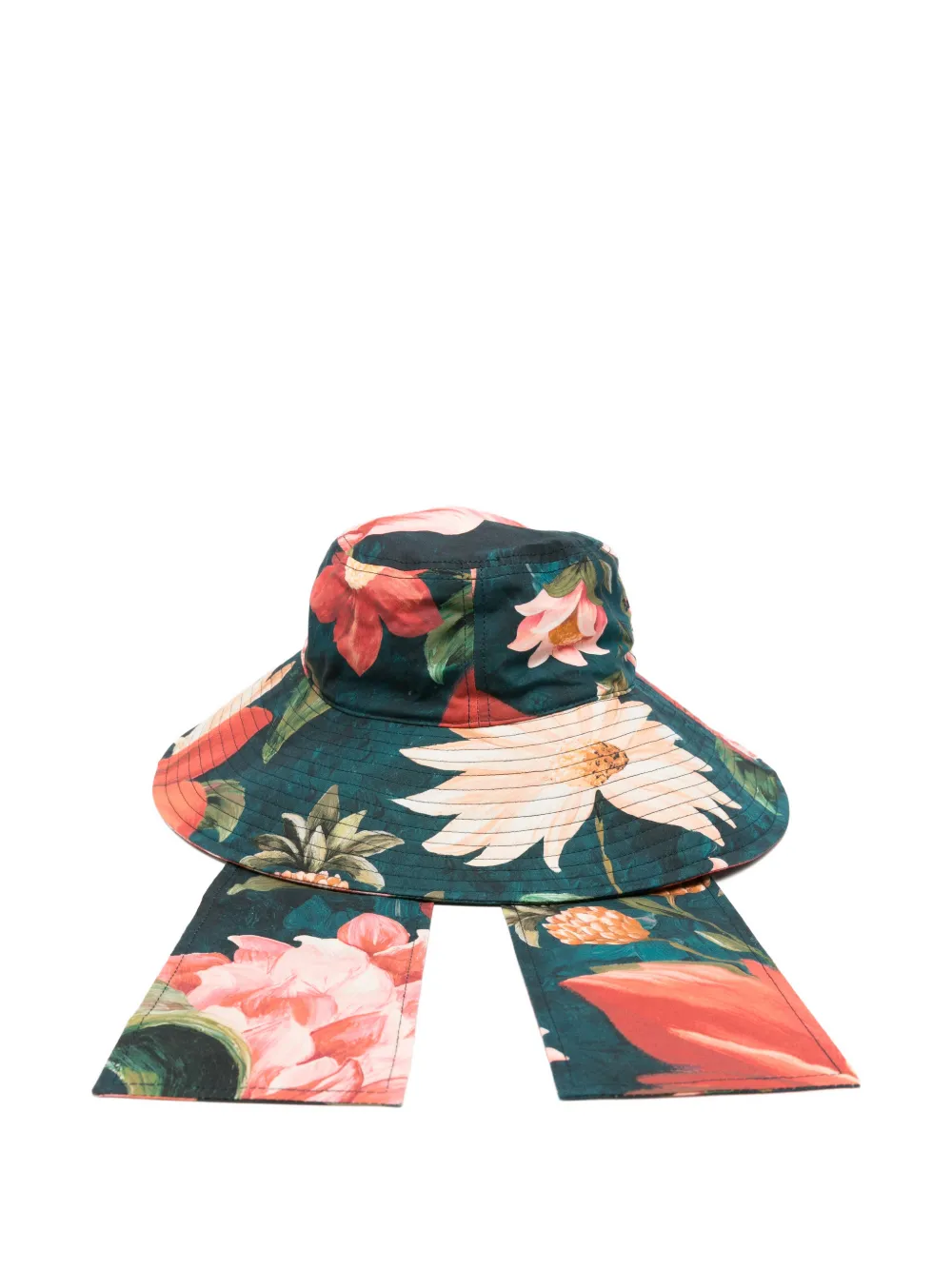Barbour x Farm Rio zonnehoed met bloemenprint Blauw