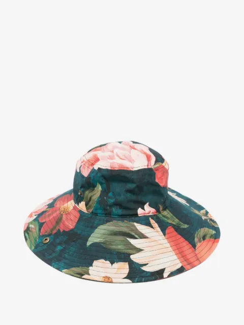 Barbour x Farm Rio floral-print sun hat
