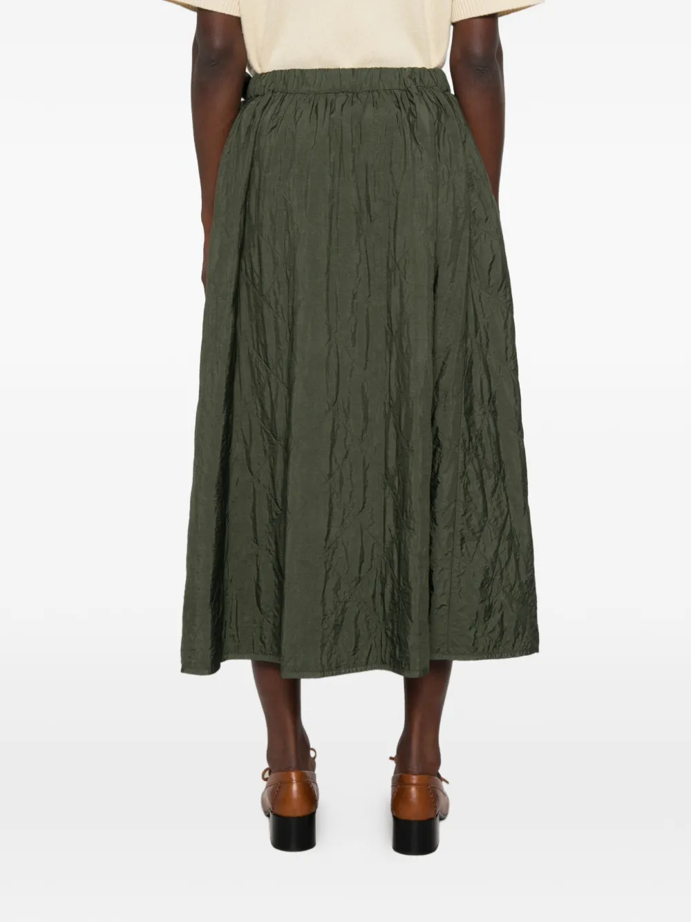Weekend Max Mara Maxi-rok met gekreukt effect Groen