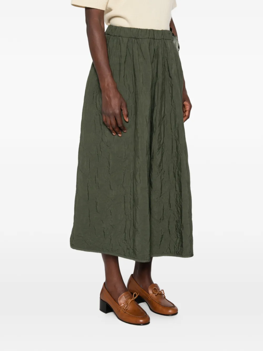 Weekend Max Mara Maxi-rok met gekreukt effect Groen