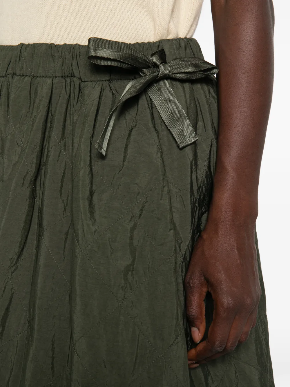 Weekend Max Mara Maxi-rok met gekreukt effect Groen