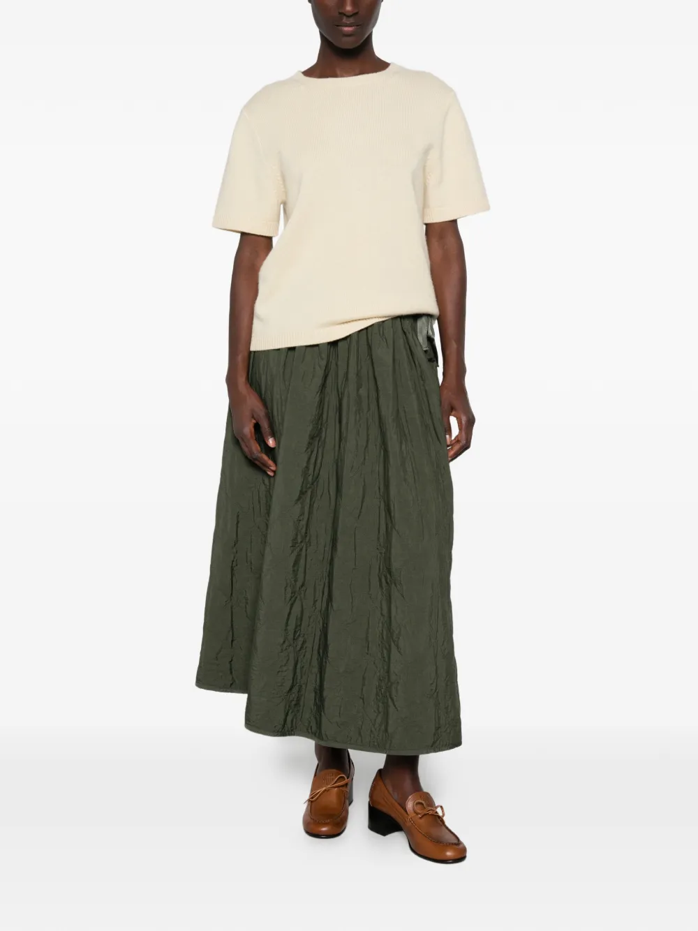Weekend Max Mara Maxi-rok met gekreukt effect Groen