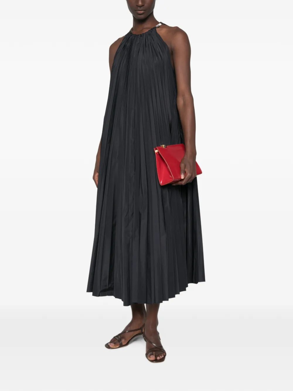 Max Mara Maxi-jurk verfraaid met kristallen Zwart