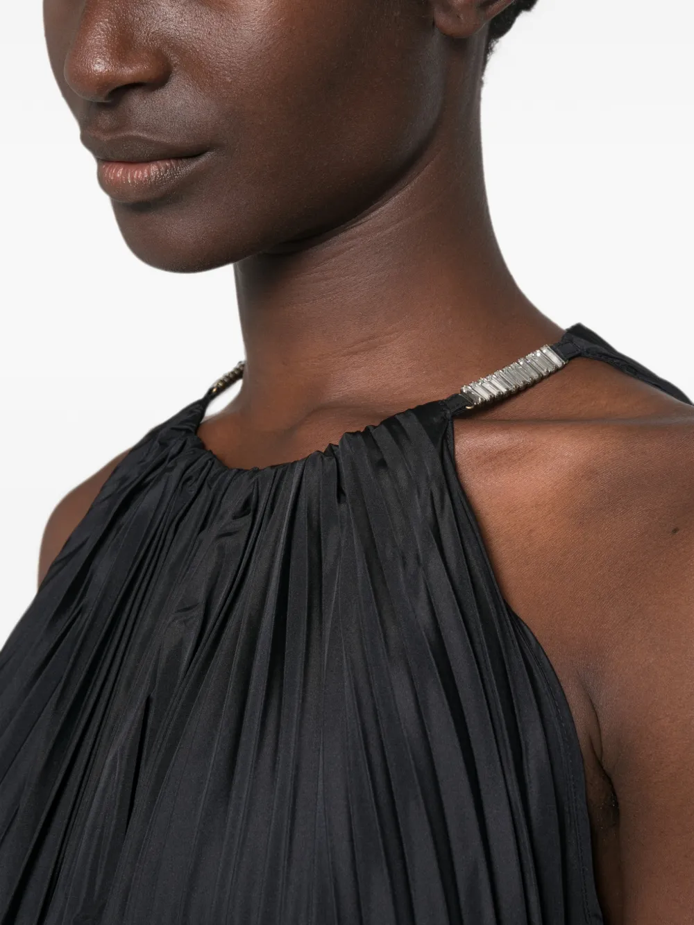 Max Mara Maxi-jurk verfraaid met kristallen Zwart