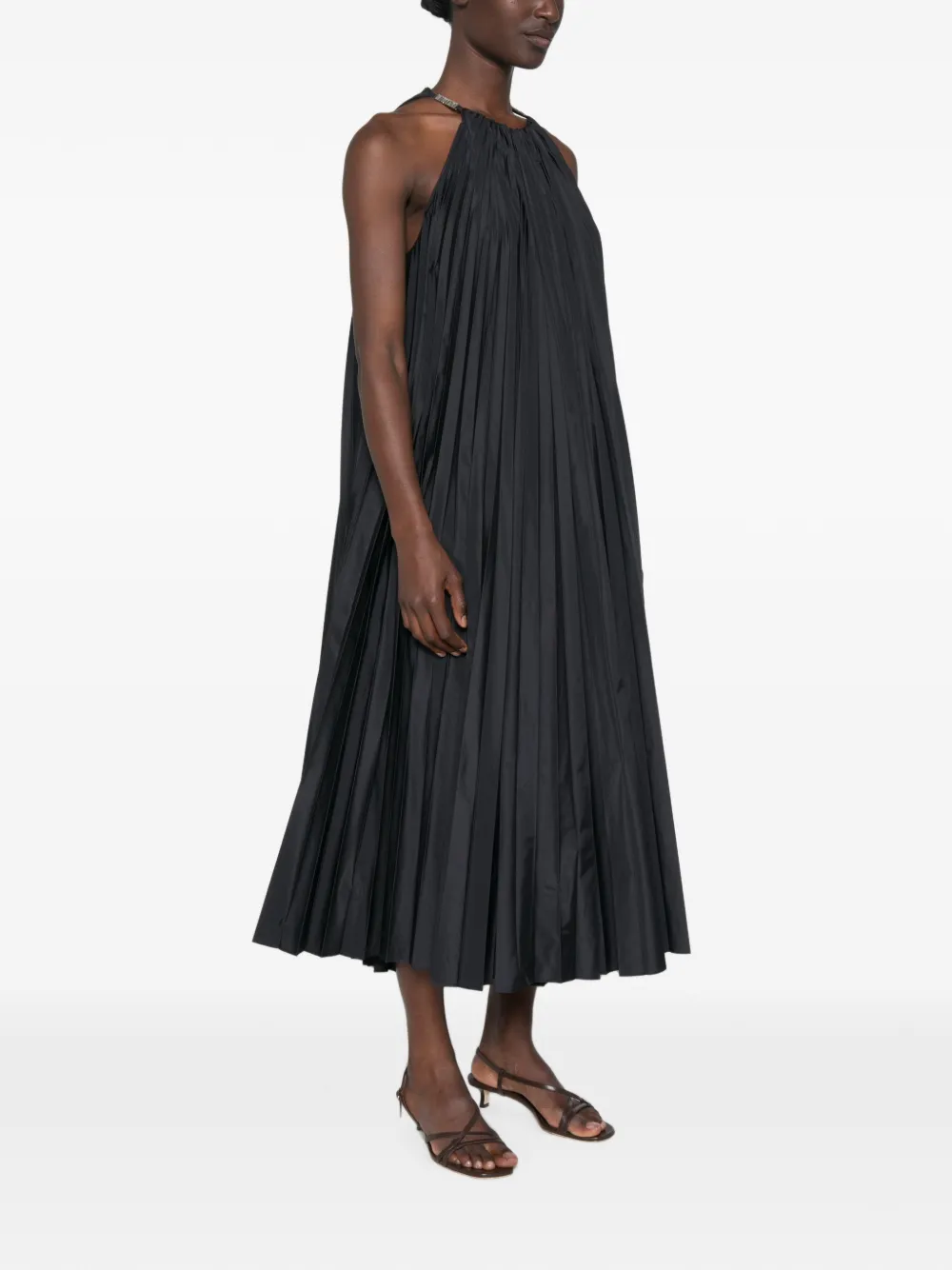 Max Mara Maxi-jurk verfraaid met kristallen Zwart