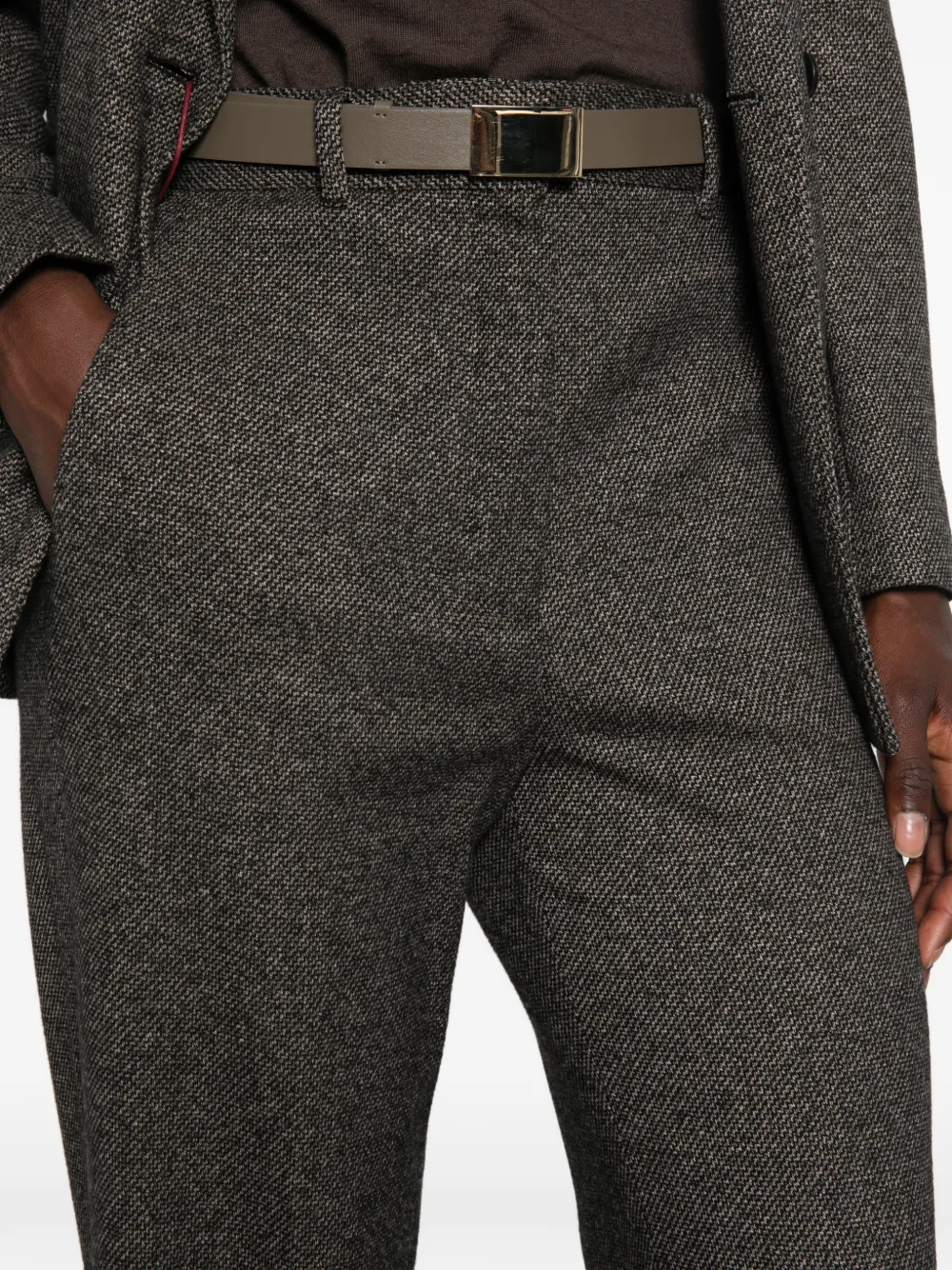 Max Mara MSTEdicola tweed broek met rechte pijpen Zwart