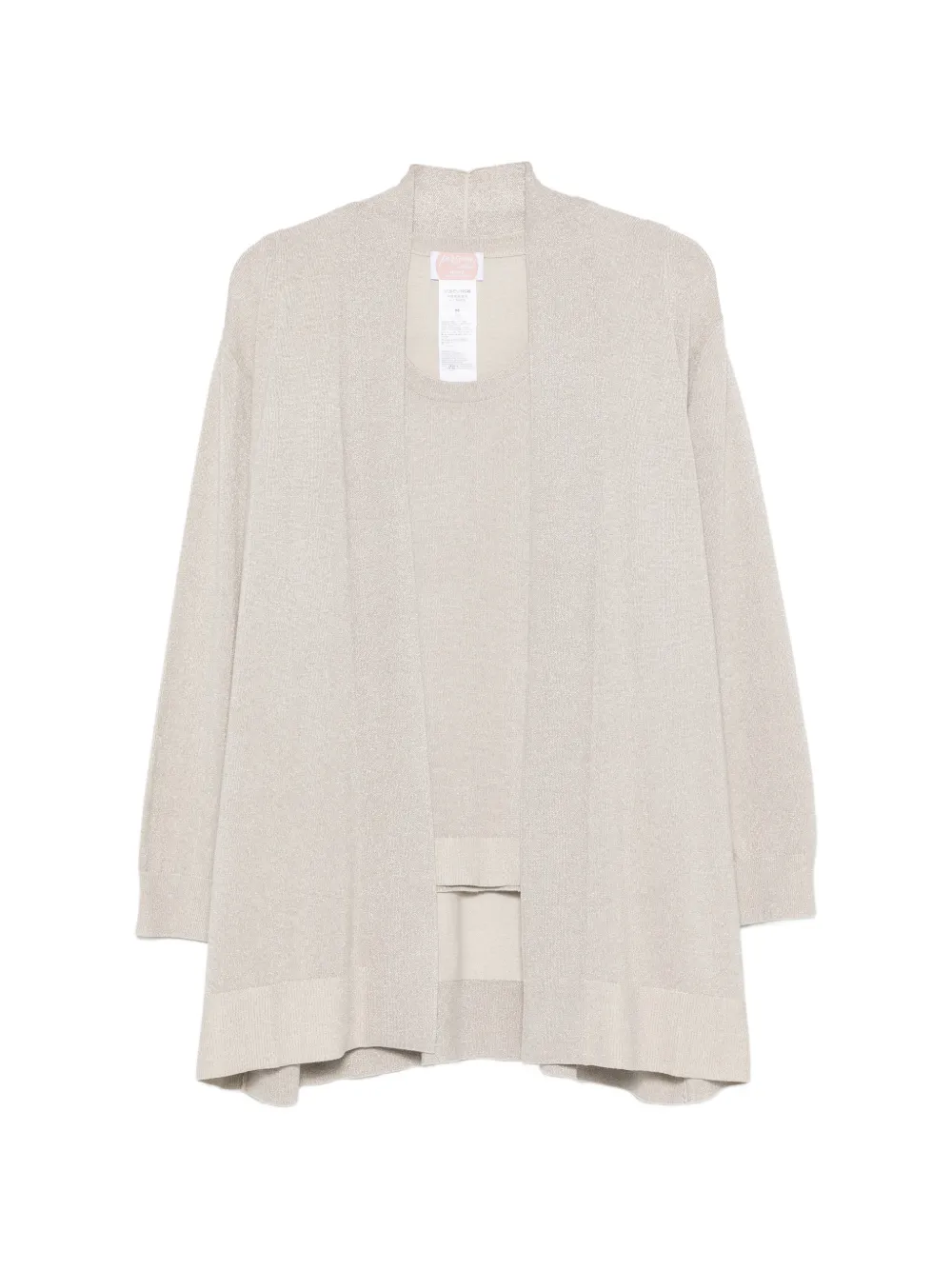 Marina Rinaldi metallic-effect knitted cardigan
