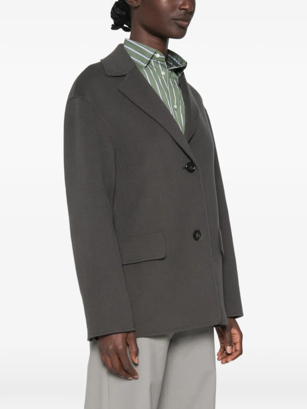 'S Max Mara Wollen blazer met enkele rij knopen Grijs