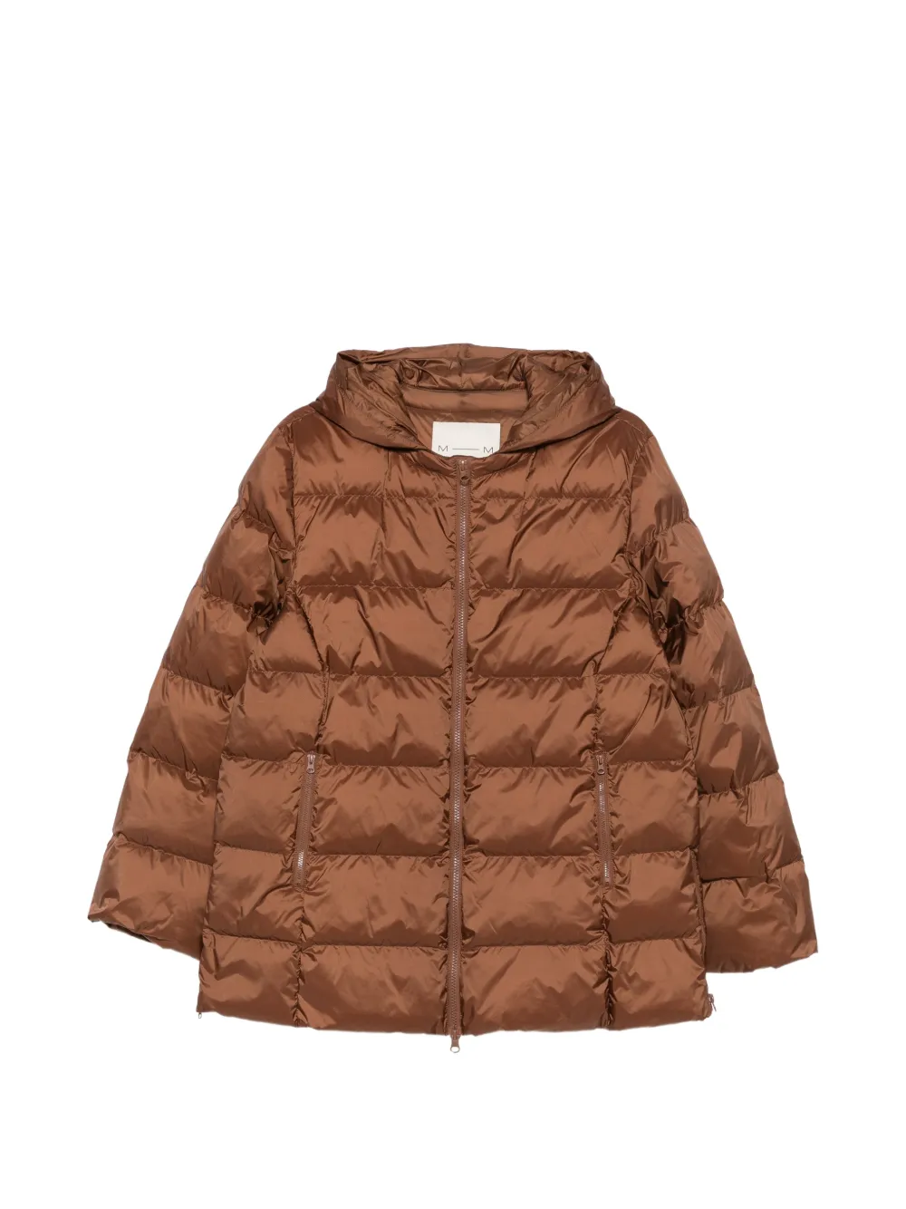 Max Mara quilted hooded jacket - Braun